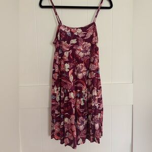 Old Navy Burgundy Floral Dress